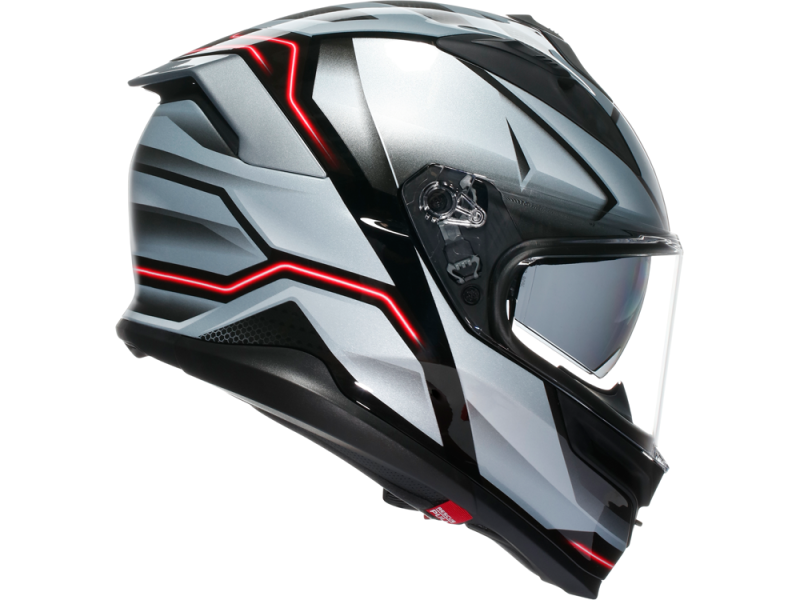 AGV K7 Jaeger Motorradhelm (Schwarz/Silber)