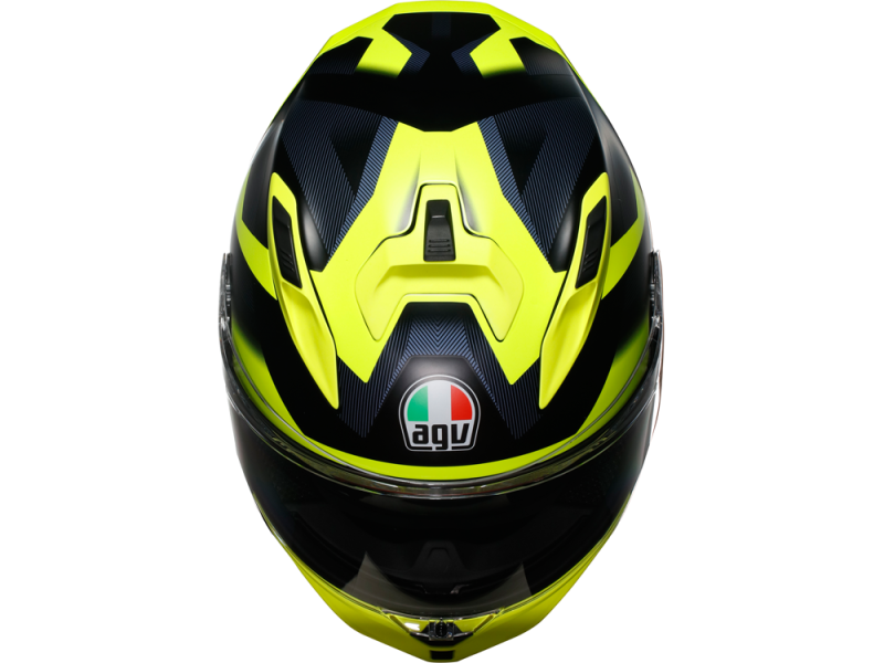 AGV K7 Glimpse Motorradhelm (Schwarz/Gelb)
