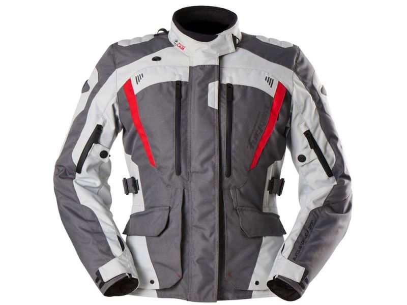 Furygan Apalaches Evo Motorradjacke Damen (grau / perlgrau / rot)