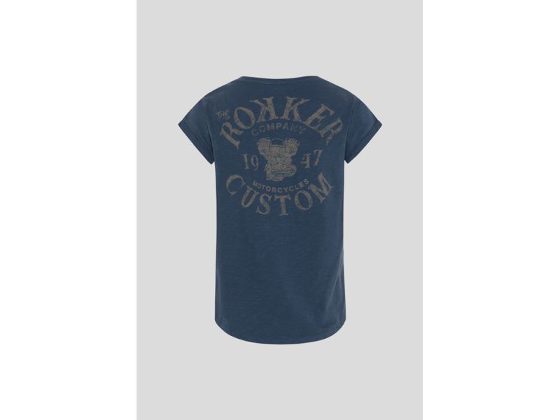 Rokker Custom T-Shirt Damen (blau)