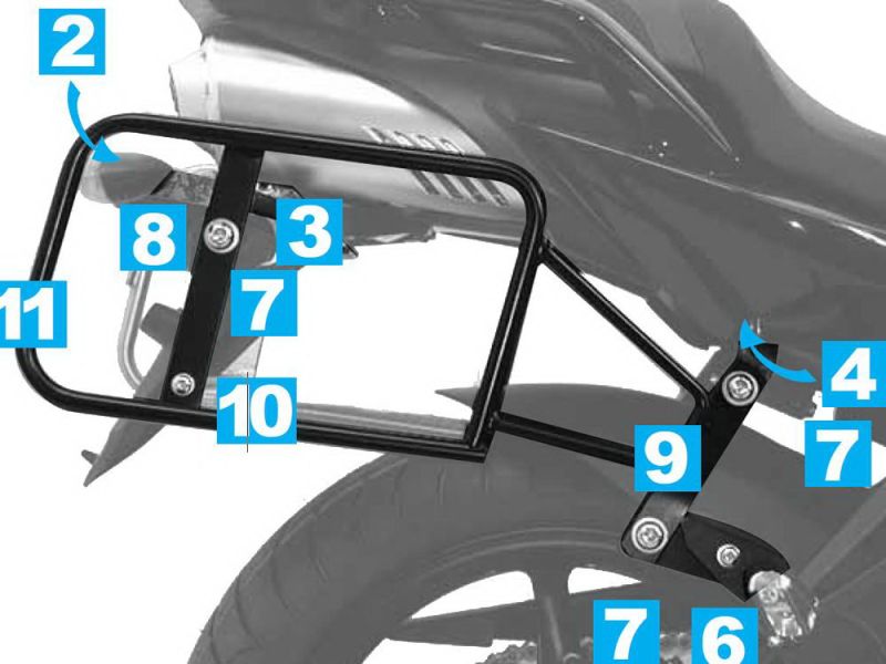 Hepco & Becker Lock-It Kofferträger Yamaha FZ 6 Fazer S2