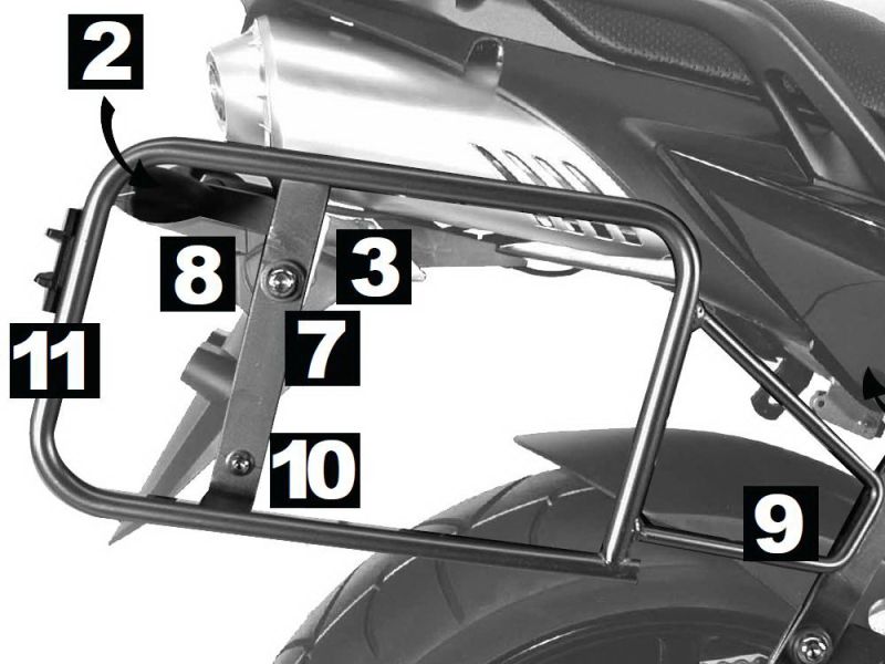 Hepco & Becker Lock-It Kofferträger Yamaha FZ 6 / Fazer (2007-2008 silber)