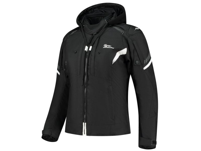 Rusty Stitches Taylor Motorradjacke Herren (schwarz / weiß)