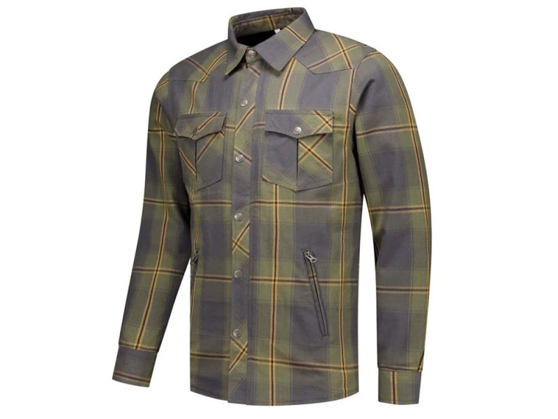 Rusty Stitches Neil V2 Motorradjacke Herren (blau / grün)