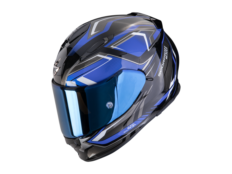 Scorpion EXO-491 Zumo Motorradhelm (Schwarz/Blau/Weiß)