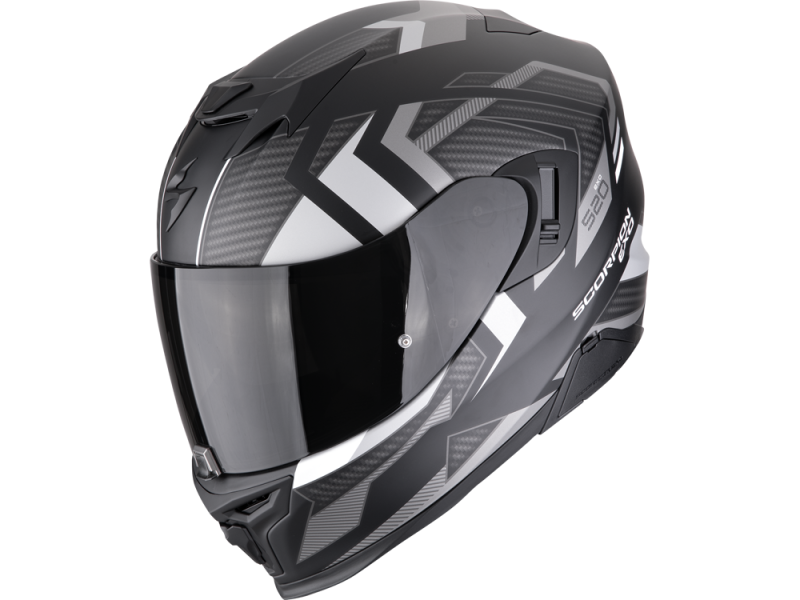 Scorpion EXO-520 EVO Air Sensus Motorradhelm (Schwarzmatt/Silber)