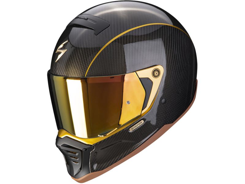 Scorpion EXO-HX1 Carbon SE Solid Integralhelm (schwarz/carbon/gold)