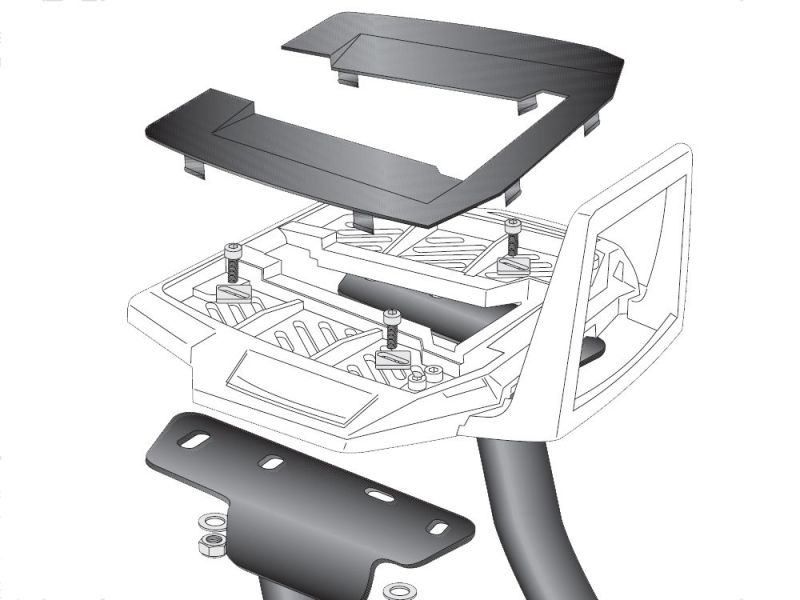 Hepco & Becker Alu Rack Honda CB 500 X (2017- | anthrazit)