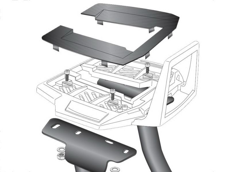 Hepco & Becker Alu Rack Yamaha FZ 6 / Fazer (2004-2006 silber)