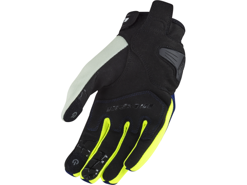 LS2 Dart II Motorradhandschuhe (Blau/Fluogelb/Schwarz)