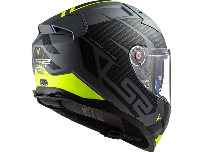 LS2 FF811 Vector II Splitter Integralhelm (titanmatt/gelb) 
