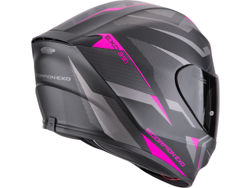 Scorpion EXO-391 AAXO Helm (Schwarzmatt/Pink)