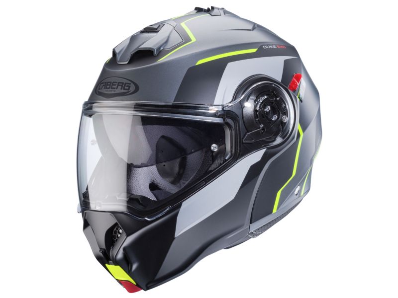 Caberg Duke Evo Move Klapphelm (graumatt/schwarz/neongelb)