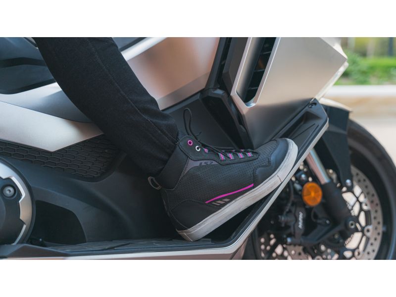 LS2 Zoe Motorradschuhe Damen (Schwarz/Lila)
