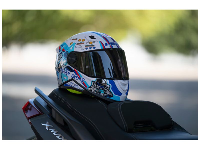 LS2 FF812 Kid Next Level Motorradhelm (Weiß/Blau/Rot)