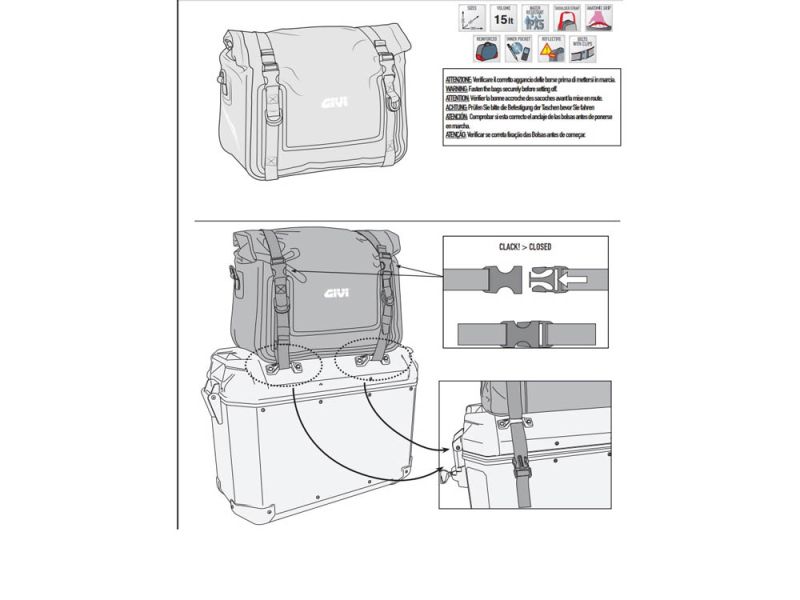 GIVI EA120 Easy Bag Hecktasche (15 Liter)