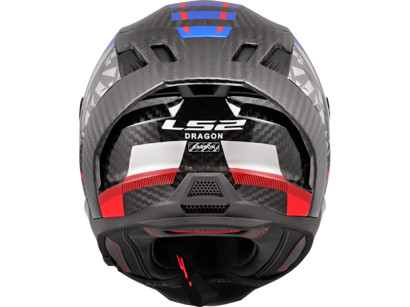 LS2 FF807 Dragon Trax Motorradhelm (Blau/Rot/Carbon)
