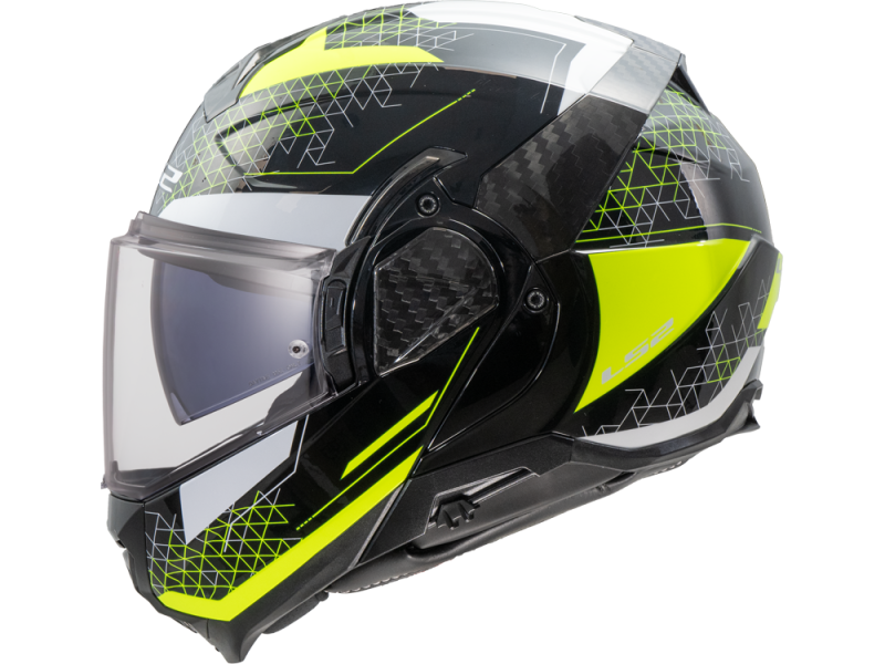 LS2 FF910 Advant II Astral Motorradhelm (Schwarz/Neongelb)