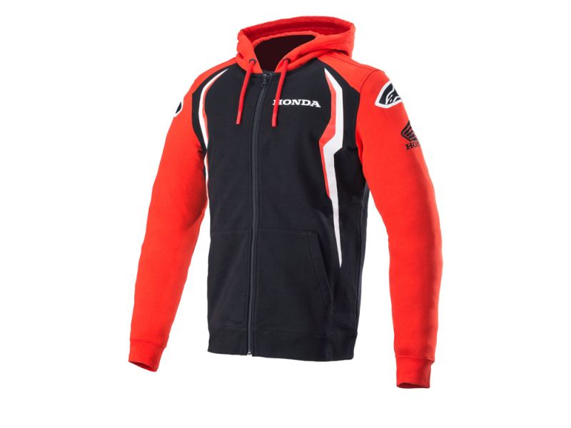 Alpinestars Honda Zip Hoodie Herren (rot/schwarz)