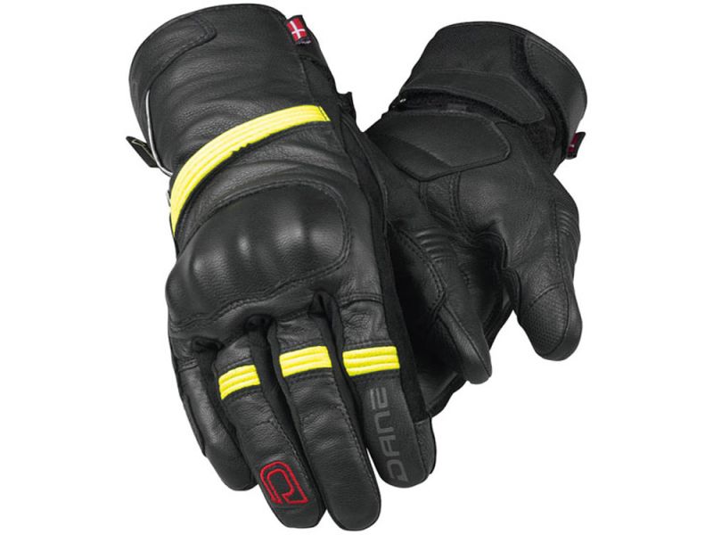 DANE Kjeld Gore-Tex Motorrad Handschuhe Herren (schwarz/gelb)