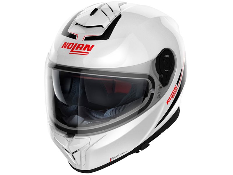 Nolan N80-8 Staple N-COM Integralhelm (weiss/rot)