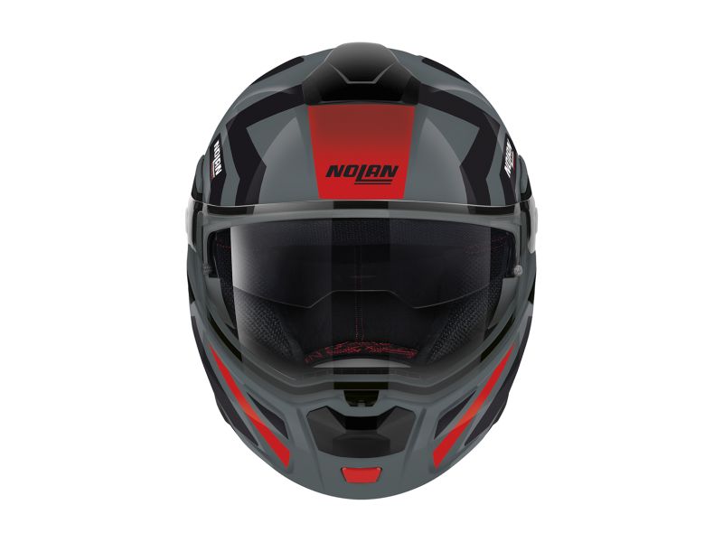 Nolan N90-3 Laneway N-Com Klapphelm (grau/schwarz/rot)