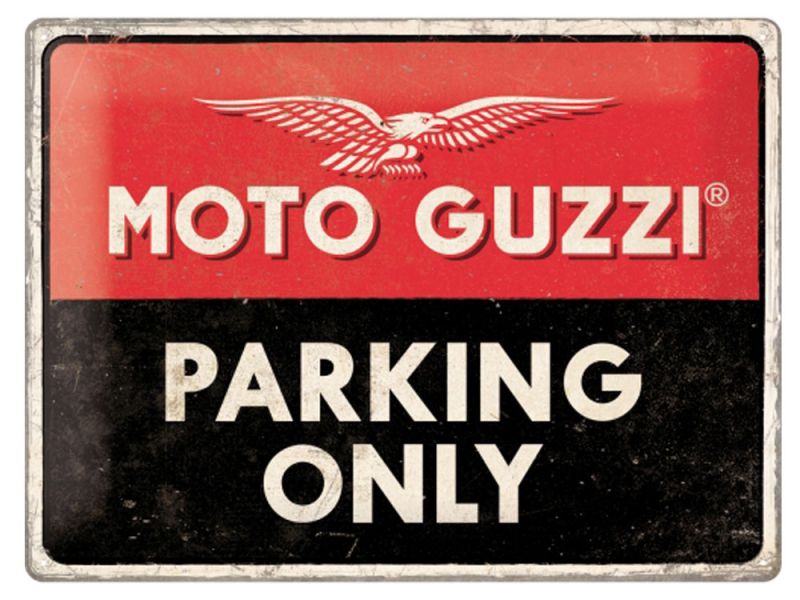 Nostalgic-Arts Moto Guzzi Parking Only Blechschild (30x40cm)