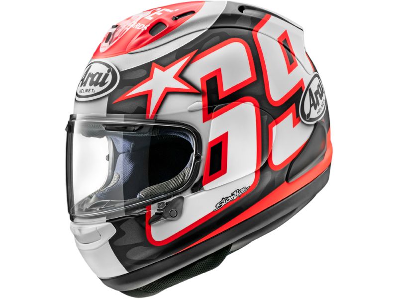 Arai RX-7V EVO Hayden Reset Replica Integralhelm (schwarz/weiß/rot)
