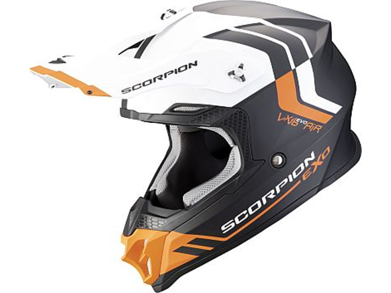 Scorpion VX-16 EVO Air Fusion Crosshelm (Schwarzmatt/Orange)
