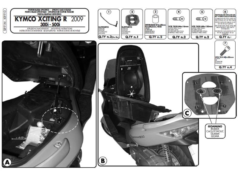 GIVI Monolock SR Gepäckbrücke Kymco X-Citing 300i / 500i EVO (2010-)