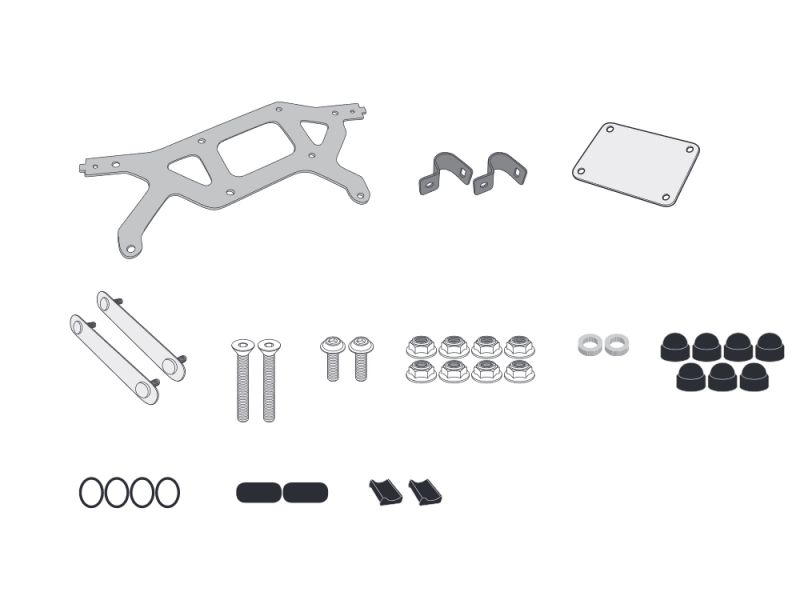 GIVI Montagesatz S250 an PLR2139 für Yamaha Tracer 900 / Tracer 900 GT (2018-)