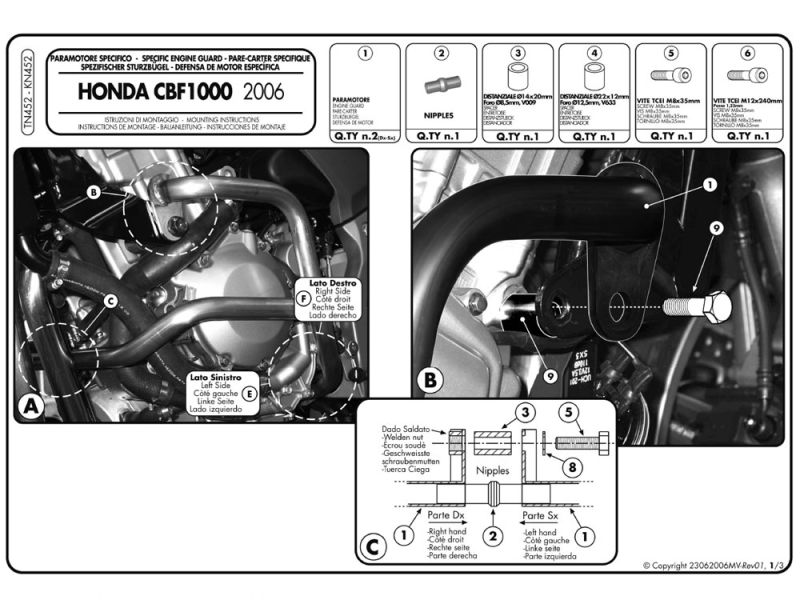 GIVI Sturzbügel Honda CBF 1000 (2006-2011)