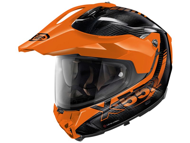 X-Lite X-552 Ultra Carbon Hillside Adventurehelm (schwarz/carbon/orange)