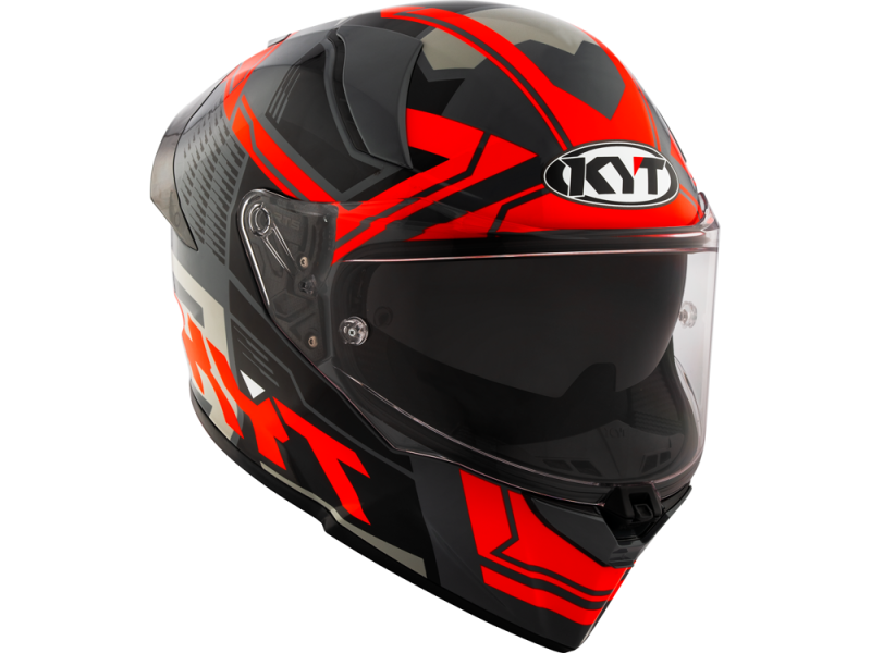 KYT R2R Octane Red Motorradhelm (Schwarzmatt/Rot)